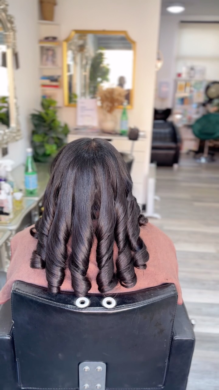 Long hair with soft curls through the ends